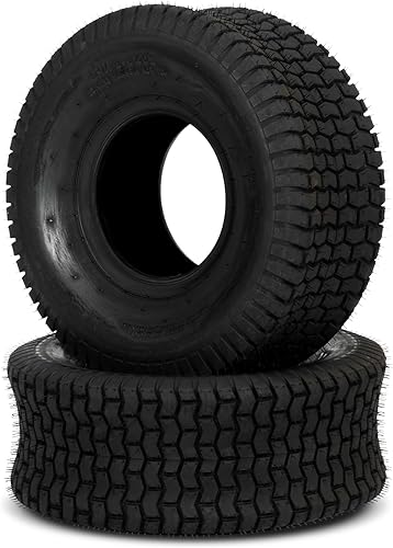 SUNROAD Juego de 2 neumáticos de césped de 13 x 5.00-6 para tractor de césped de 4 capas de 13 x 5.00 x 6 pulgadas, neumáticos para carrito de golf SUNROAD Juego de 2 neumáticos de césped de 13 x 5.00-6 para tractor de césped de 4 capas de 13 x 5.00 x 6 pulgadas, neumáticos para carrito de golf