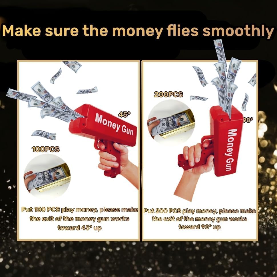 Image of Super Money Guns Paper Playing Spary Money Gun Make it Rain Toy Gun, Gun Fake Bill Dispenser Money Shooter Toy