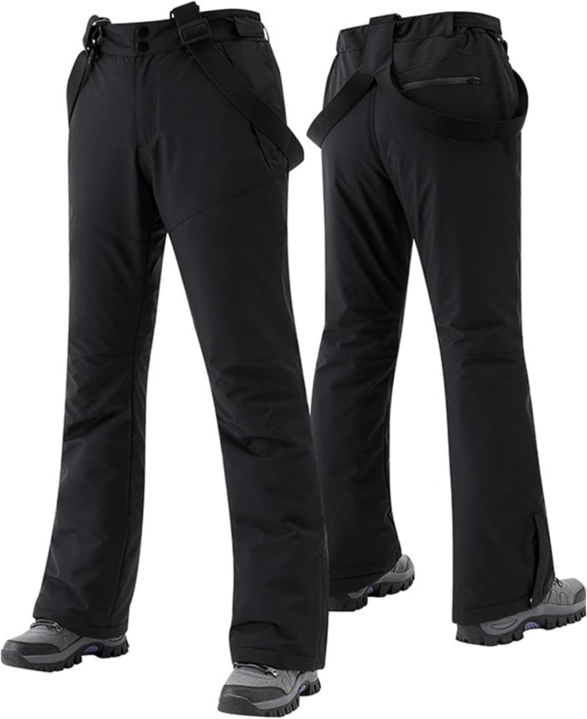 Unisex Snow Bib Pants for Women Waterproof Insulated Windproof Insulated Overalls Pants Outdoor Snowboard Pant