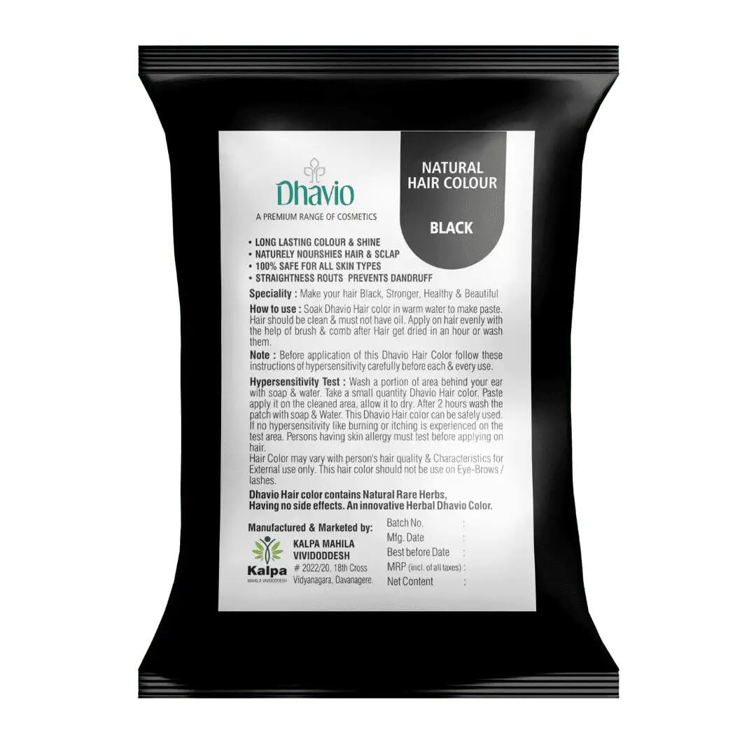Natural Hair Colour (Black) | Chemical-Free Herbal Formula | Strengthens Hair & Reduces Hair Fall | Nourishes Scalp & Controls Dandruff | 40g-image-8
