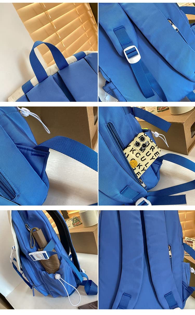 Kawaii Mochila bonita y bonita bolsa de alfileres estética japonesa para niñas, suministros de vuelta a la escuela, bolsas de libros, Café