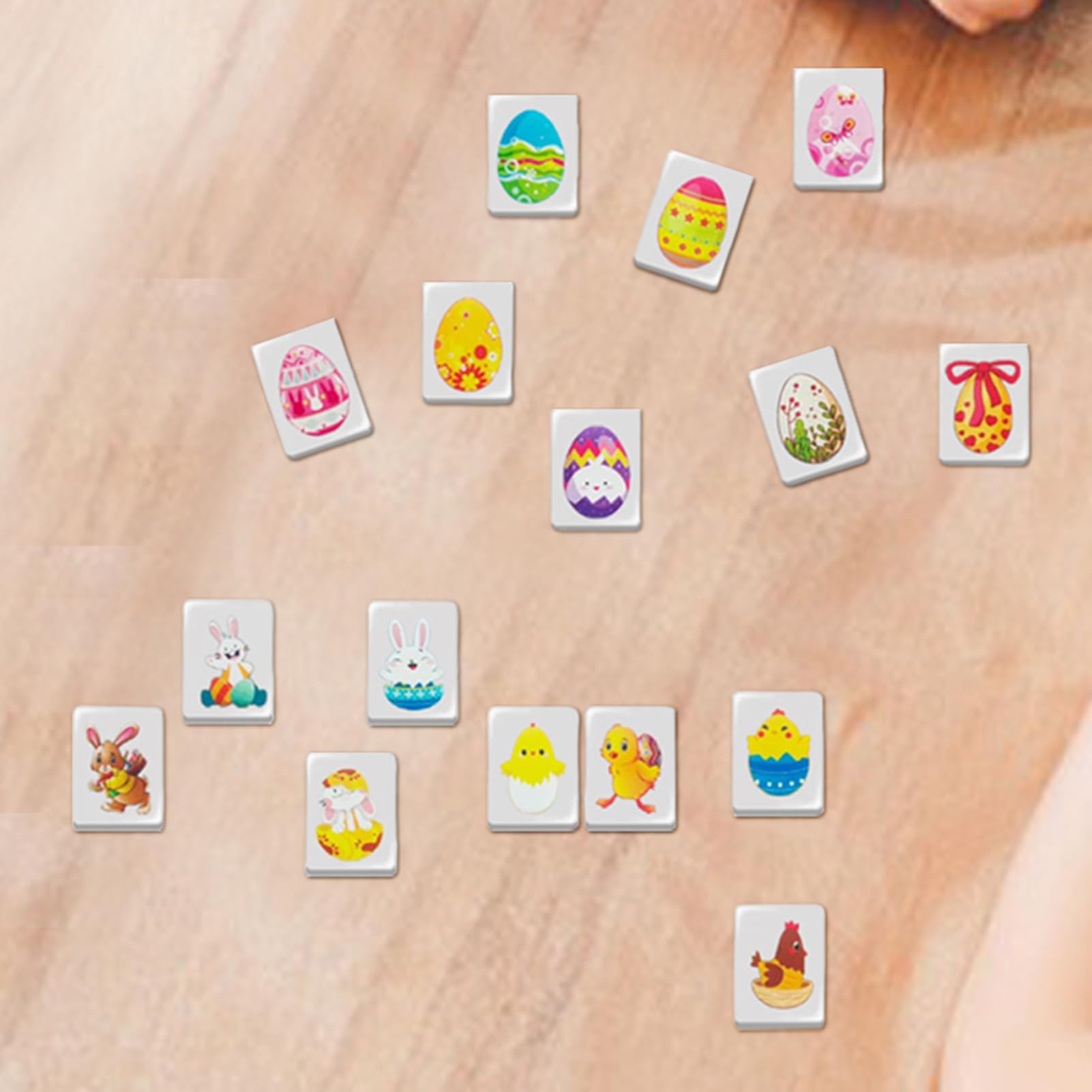 Juego Mahjong con Bloques Bloques Juego 1 Set Temático Banderas Interior | Set De Fichas Mahjong Portátil Para Viajes para Cumpleaños, Halloween, Pascua, el Hogar, Viajes y Fichas