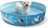 Piscina para Cachorro Pet Cães Portátil Dobrável Resistente 75 Litros Tamanho 80x20cm Banheira para Pet