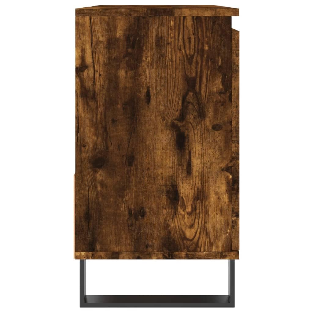 Szafka łazienkowa, dąb wędzony, 65 x 33 x 60 cm, materiał drewnopochodny, szafka łazienkowa, meble łazienkowe, szafka łazienkowa