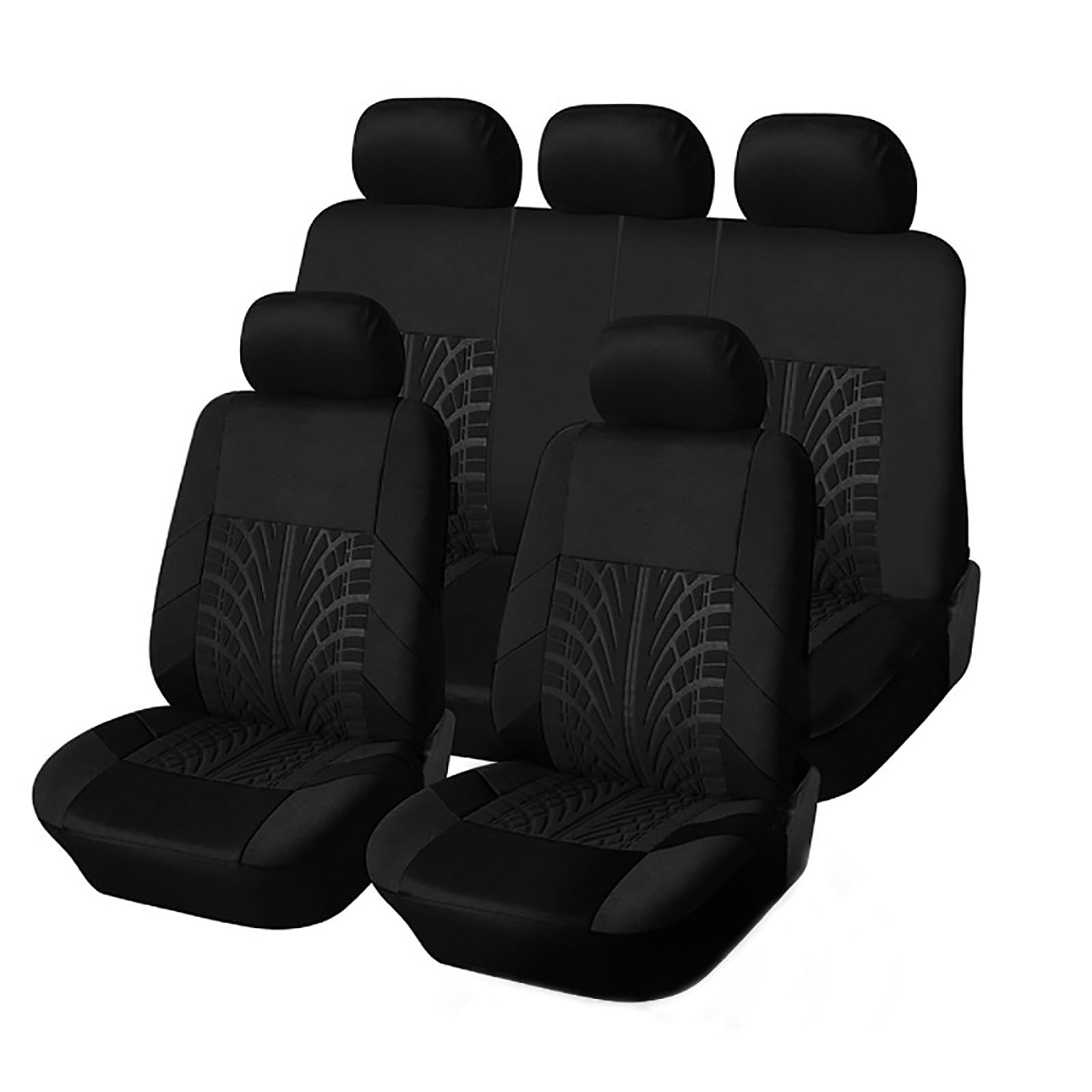 Car Seat Cover Set, Compatible with Nissan X-Trail Versa 350Z 307Z, Full Seat Protector Interior Accessories (5 Seats),2-Black