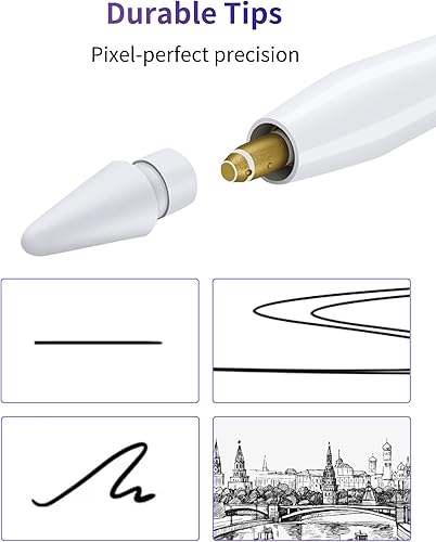 Miniatura 6 de Tapa magnética, adaptador de carga, punta de repuesto y soporte para tapa, compatible con Apple Pencil 1 generación