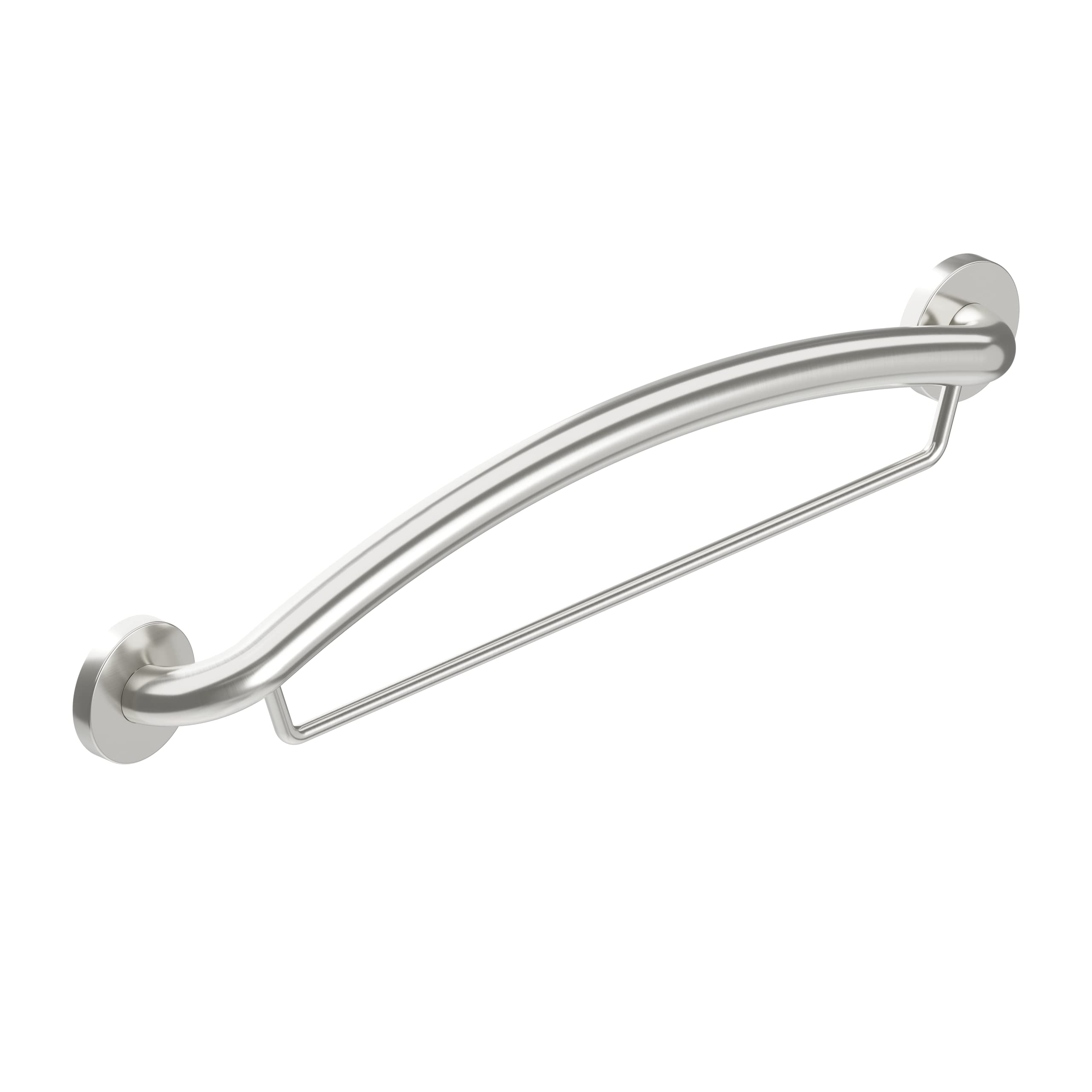 Steel 24" Towel Bar Grab Bar Combo, Plus Towel Bar by HEALTHCRAFT, ADA Compliant Decorative Grab Bar for Bath and Shower Safety, Wall-Mounted Handle