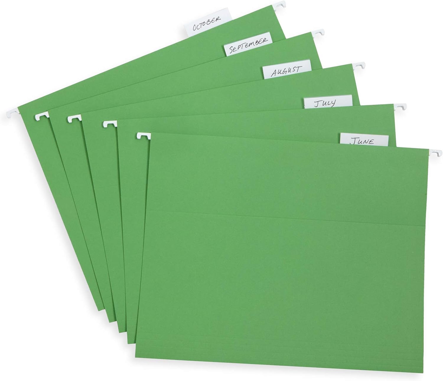 Blue Summit Hanging File Folders, Letter Size, Green, Great for Organizing and Easy File Storage, 50 Per Box