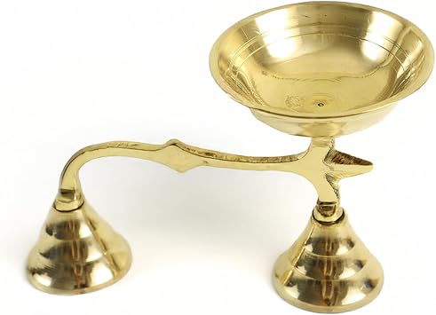 Spillbox Spillbox Kapoor|Karpoor Diya Deepam Burner Brass Karpuram Arati|Aarti|Arthi Stand for Dhoop Puja|Pooja Room Camphor Dani Holder for Your Home&Office DecorationDhoop Stand