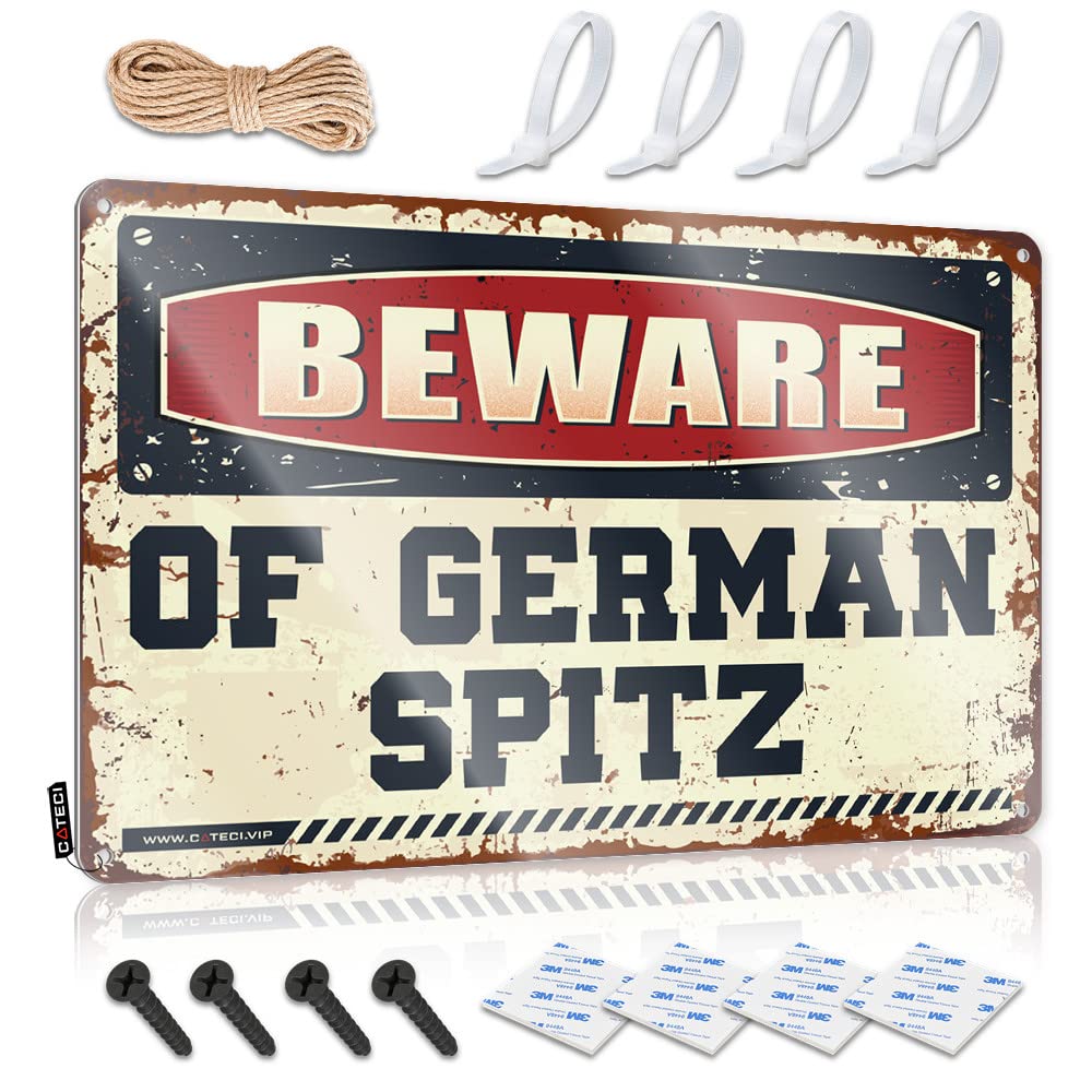 Fzfn Colour Poster Haves Funny Beware Of German Spitz For Pub - Indie Room Decor Customizable(30X40cm)