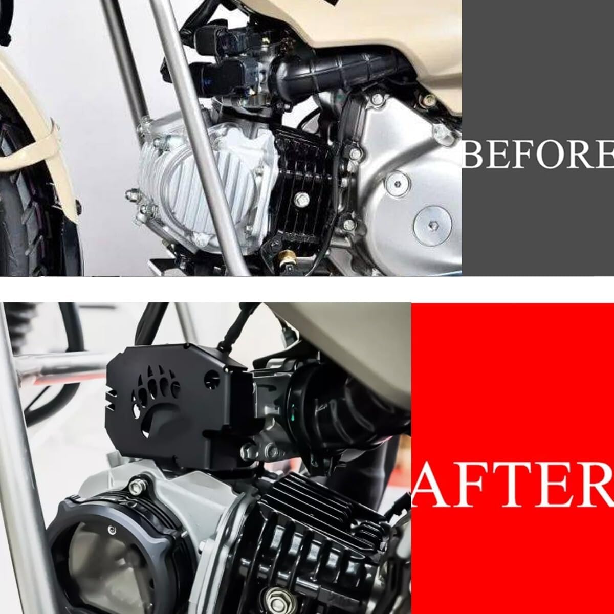 CT125 Throttle Body Guard Accessories Compatible with 2020-2024 Ct125 Hunter Cub Trail 125 CNC Aluminium Guard Protection (Black)