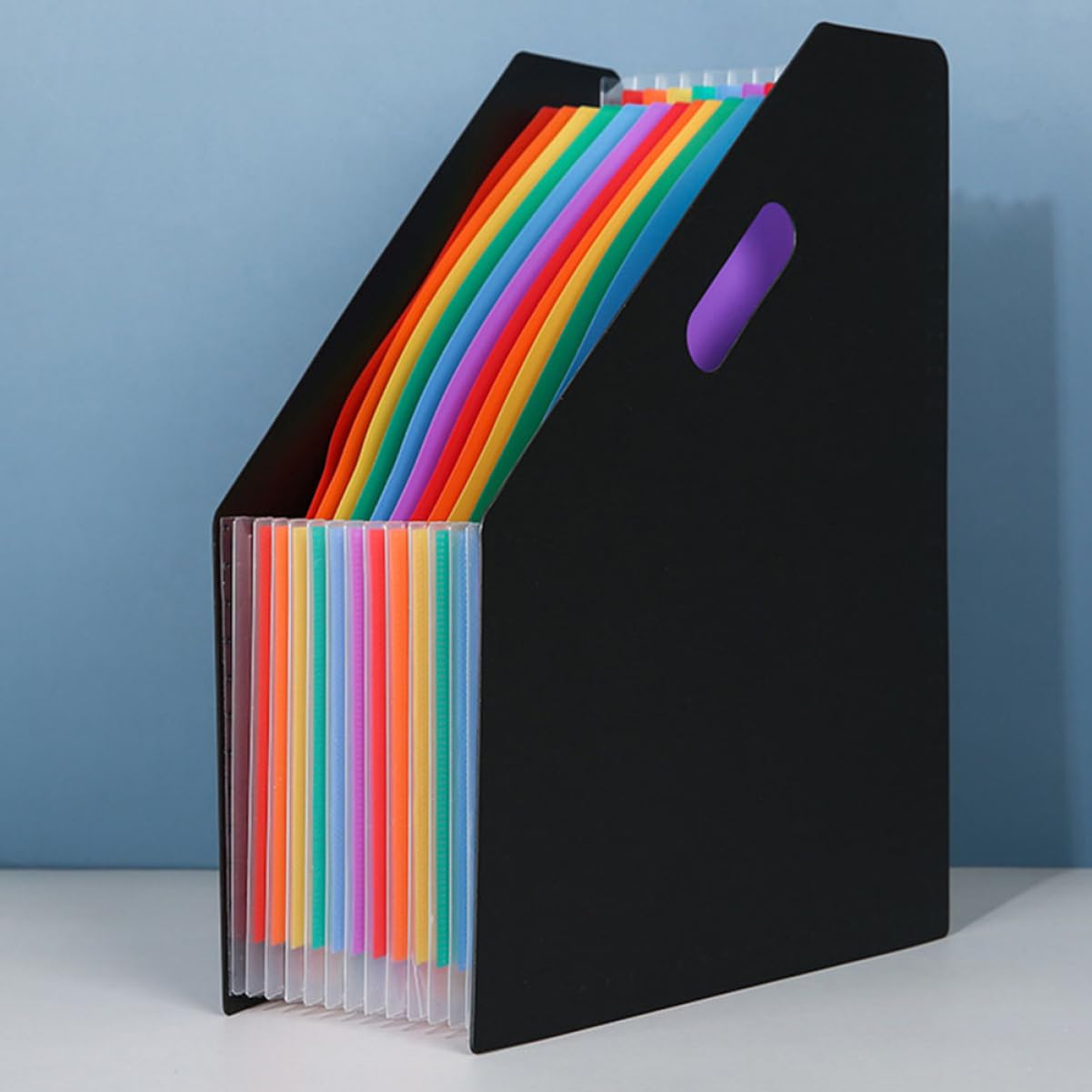 Schwarze Kunststoff Akkordeonmappen für Dokumente A4