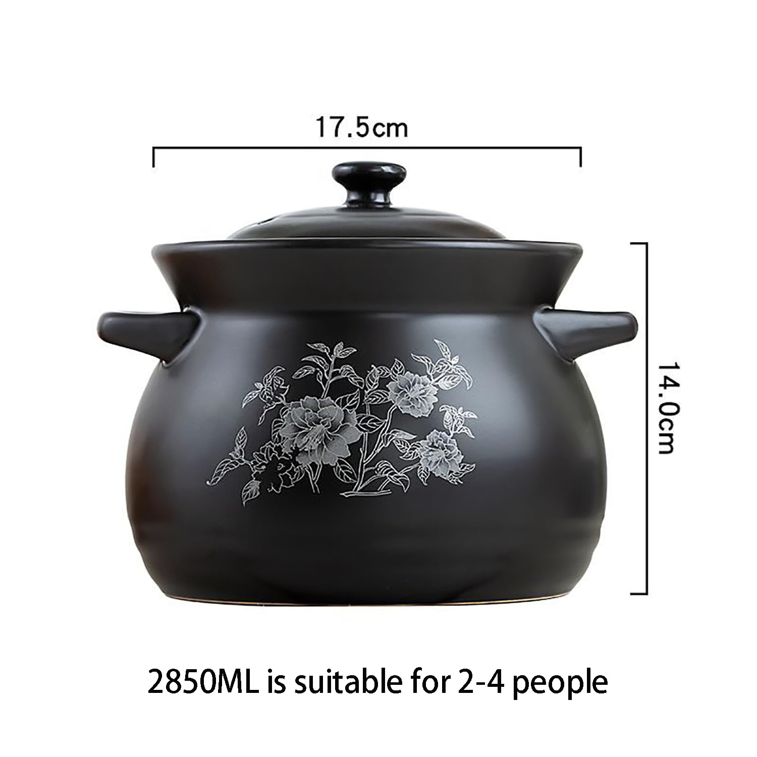 Ceramiczne naczynia do zapiekanek, Garnek ceramiczny odporny na wysokie temperatury. zapobiegający oparzeniom. Nadaje się do domowej kuchenki gazowej(2800ml)