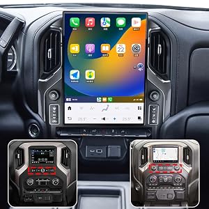 15 6 Inch Touch Screen Android Car Radio for GMC Sierra Chevrolet Silverado 2019 2020 2021 2022 2023