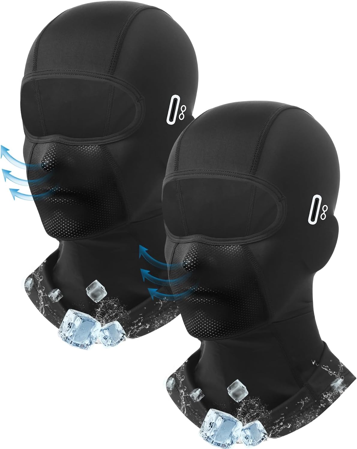 Balaclava Face Mask with Glasses Holes for Men Women Summer Cooling Shiesty Mask Sun UV Protection for Motorcycle Work Ski