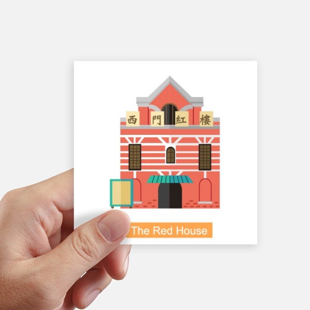 Autocollants 10cm Taïwan Place Rouge stickers muraux déco pc portable et moto 8 pièces