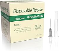 Vista 7 de 100 unidades de aguja de inyección estéril desechable de 27Ga de 1/2 pulgada con tapa para accesorios de dispensación de laboratorio científico e