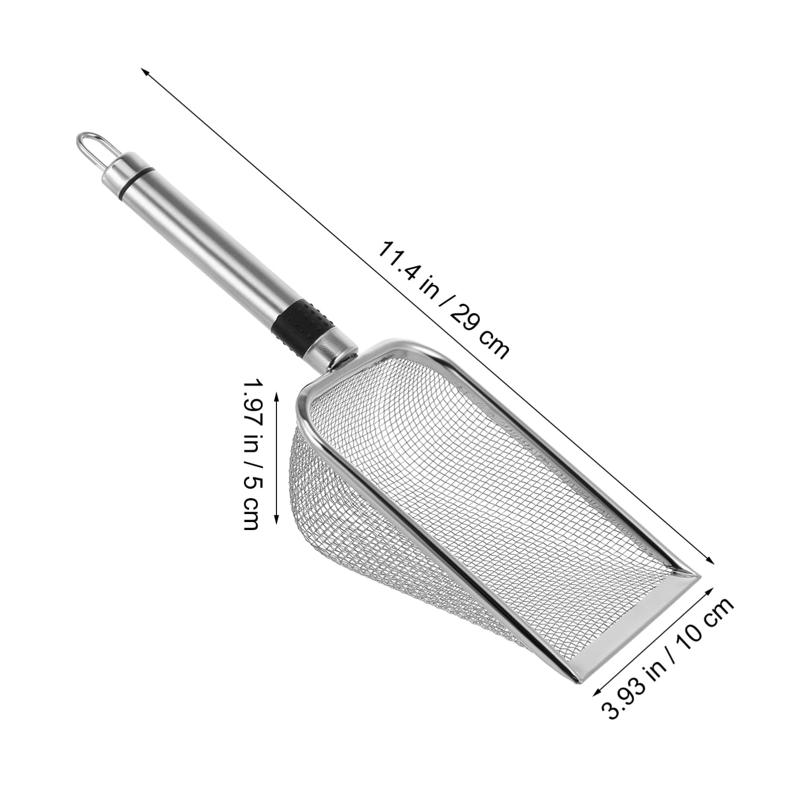 CORHAD Cat Litter Scoop with Ergonomic Handle Fine Mesh Design for Easy Sifting Durable Pet Supply for Effortless Cleanup and Efficient Waste Removal