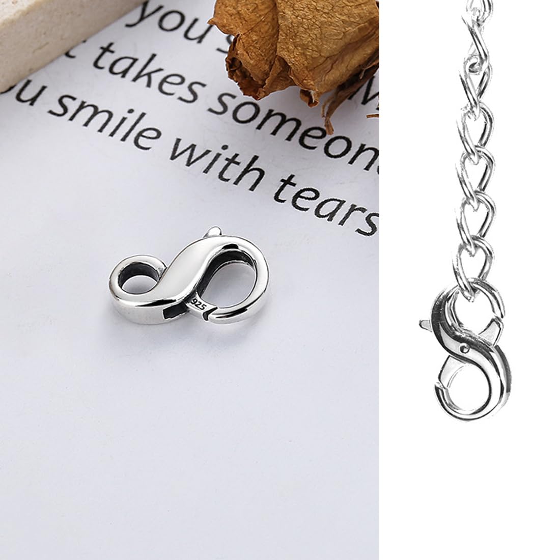 925 Argent Sterling Homard Griffe fermoirs Bijoux fermoirs Homard Collier Bracelet Bricolage pour Collier Bracelet Fabrication de Bijoux à bricoler soi-même