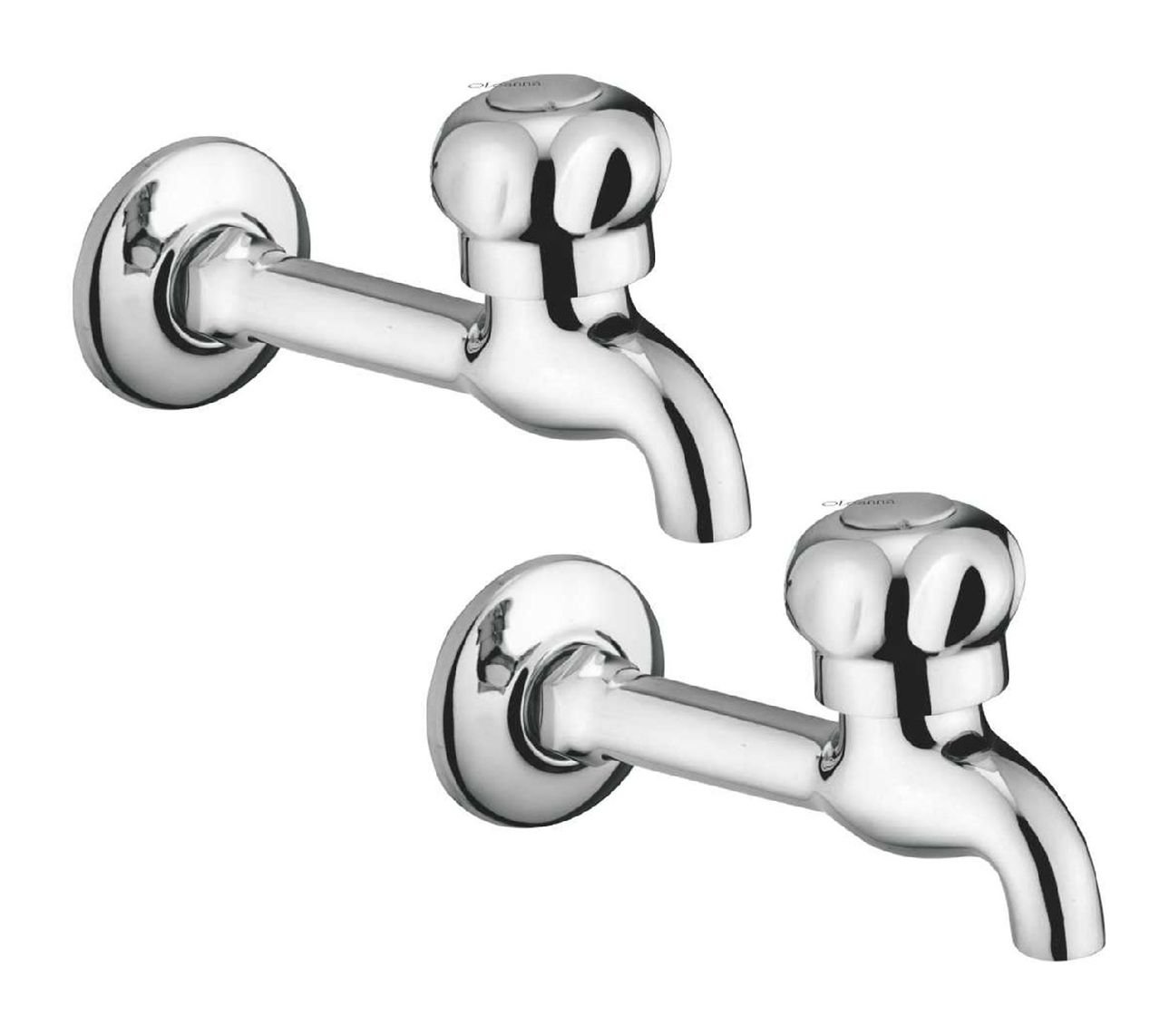 Oleanna Brass Omnlb_Set2 Moon Long Body Bib Cock With Wall Flange (Pack of 2, Silver) (B01GDXGT9I) Amazon Price History, Amazon Price Tracker