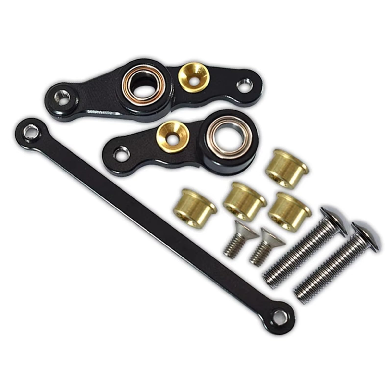 Auto RC Accessori per Tamiya per DF01 TA01 TA02 M1025 per Hummer RC Auto Aggiornamenti Parti Accessori Componenti Sterzo Metallo Gruppo