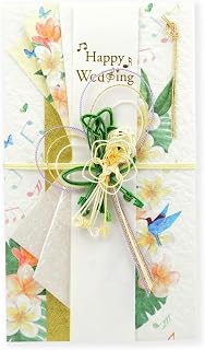 FRONTIA Traditional Japanese Money Envelopes, Plumeria, Decorative Fancy Envelopes for Cash, Wedding Gifts, Celebrations (6 Packs, Bulk Pack)