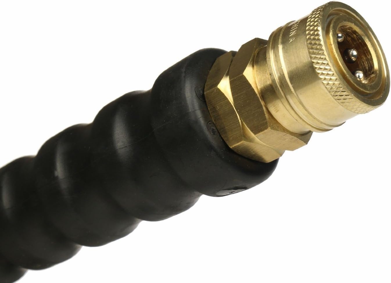 Suреr Dеаl Prоduсt Schieffer Co. 4000 PSI Black 3/8 x 50 FT 1 Layers of High Tensile Wire Braided Rubber Wrapped Pressure Washer Hose with Couplers