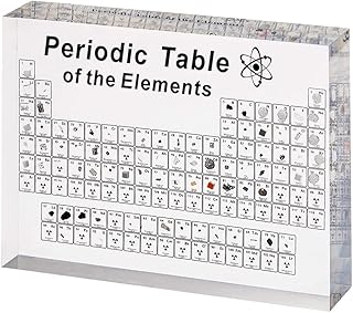 Periodic Table Real Elements, Periodic Table Gifts, Periodic Table with Real Elements Samples, Periodic Table with Real Elements Samples Inside, for Student, Teacher, Gift, Craft, Decoration