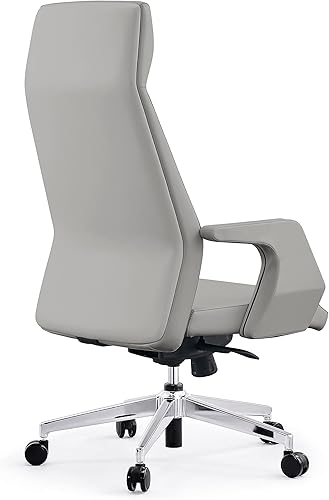 Miniatura 3 de LUCKYERMORE Silla de oficina con respaldo alto para el hogar, silla de oficina moderna tapizada de poliuretano de altura ajustable, almohadilla