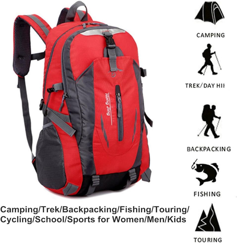 Hiking Backpack HENATA 40L Waterproof Shoulder bag Outdoor Sport Daypack Backpack for Climbing Hiking Camping Travel