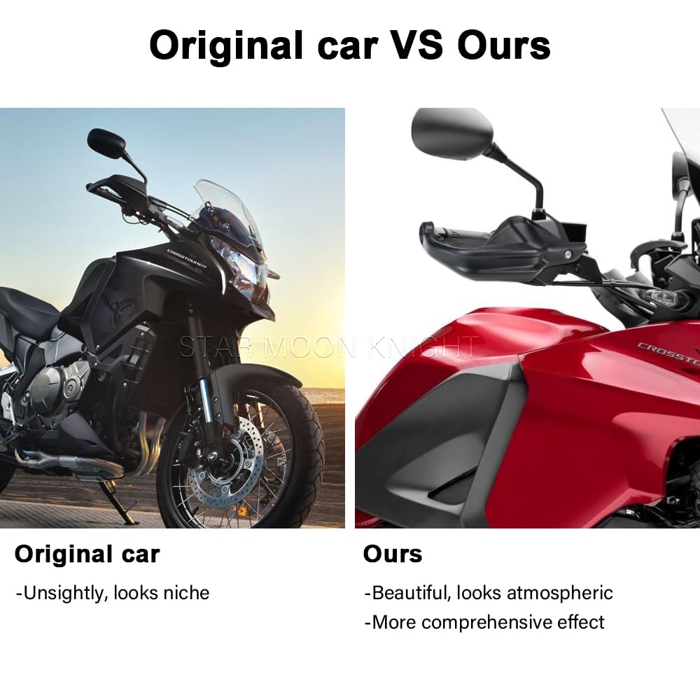 Copertura protettiva paramani per Honda VFR 1200 X VFR1200X Crosstourer 1200X Prolunghe paramani (Grigio Fumo)