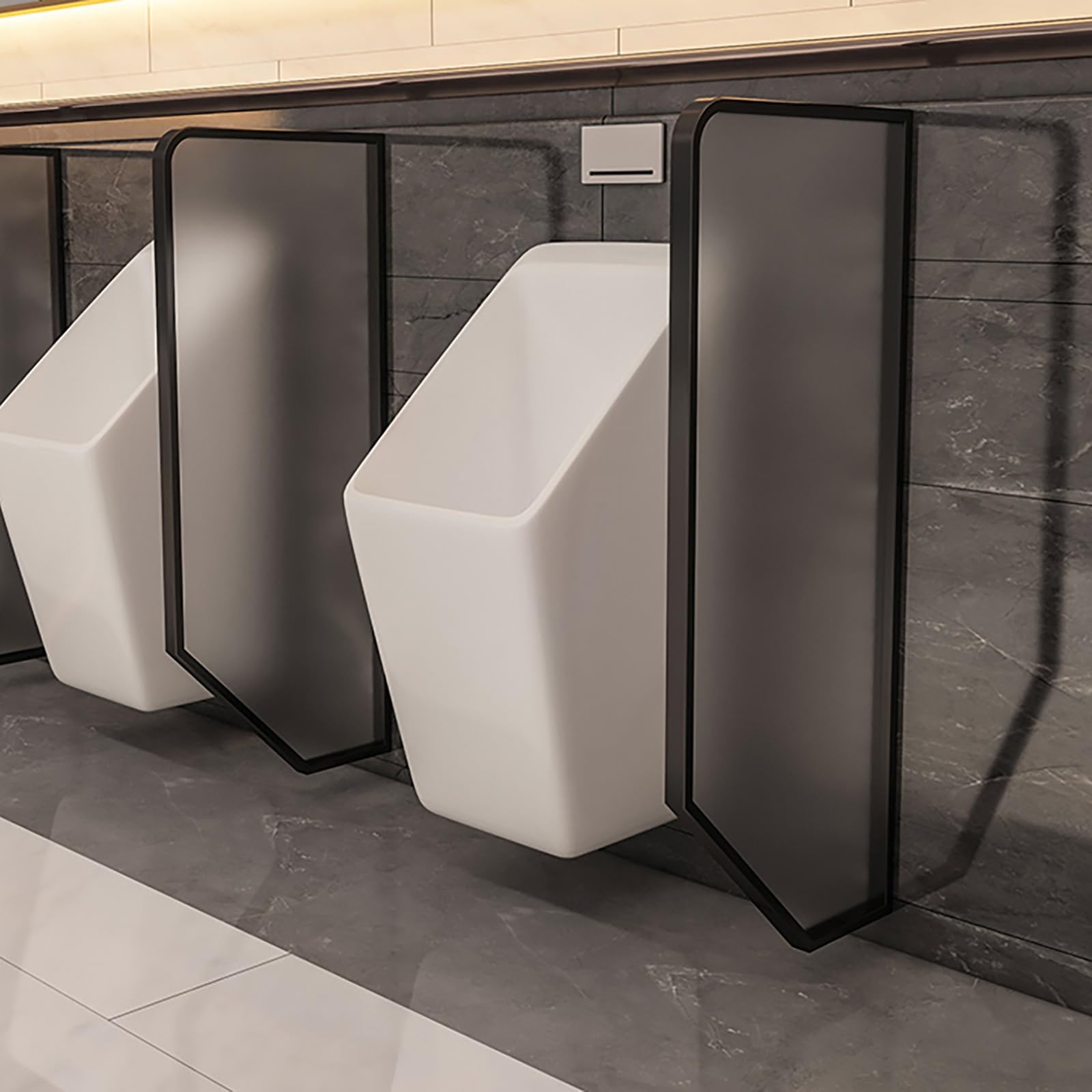 BKSXSOP WallMounted Men's Urinal with Privacy Baffle & Tempered s Ideal Sns for Hotels Public Restrooms Shopping Malls Bathrooms