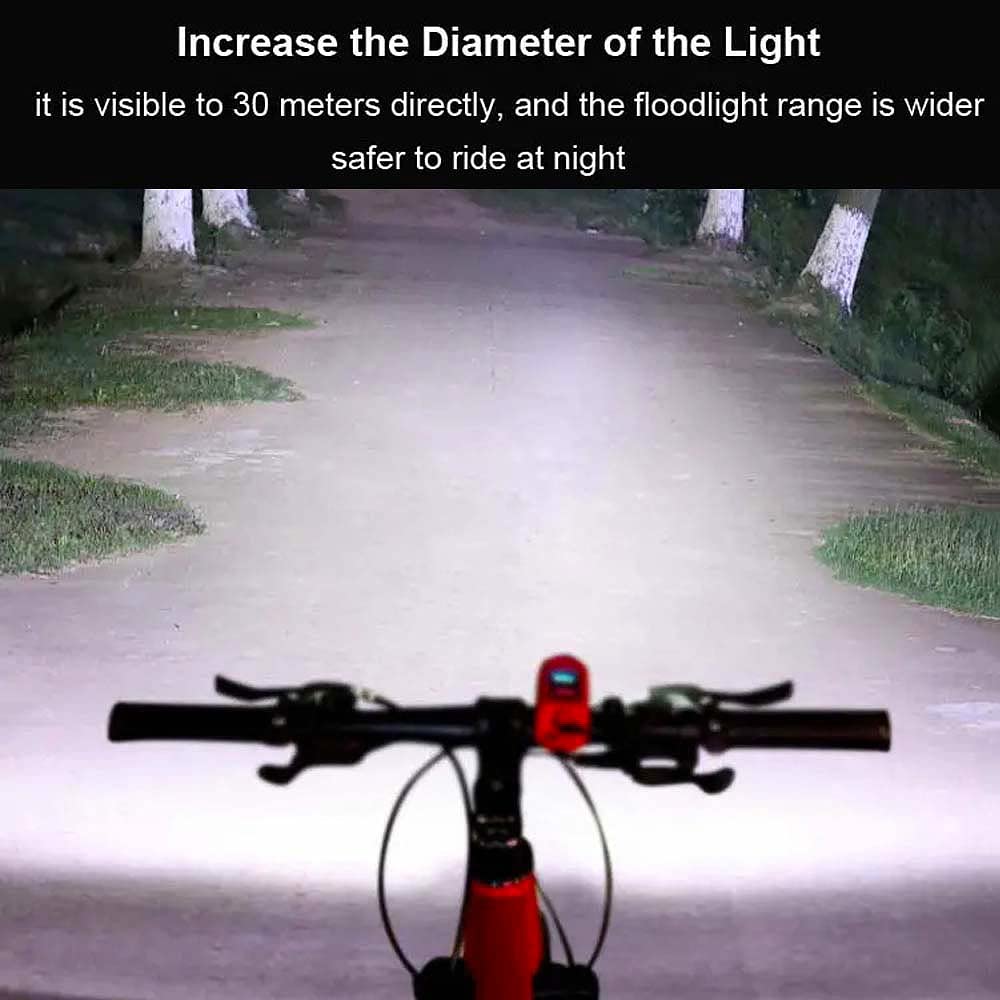 Luce della Bicicletta A LED con Clacson Elettrico MTB Mountain Bike Bell Headlight USB Ricaricabile Road Cycling Front Lamp Bike Accessori