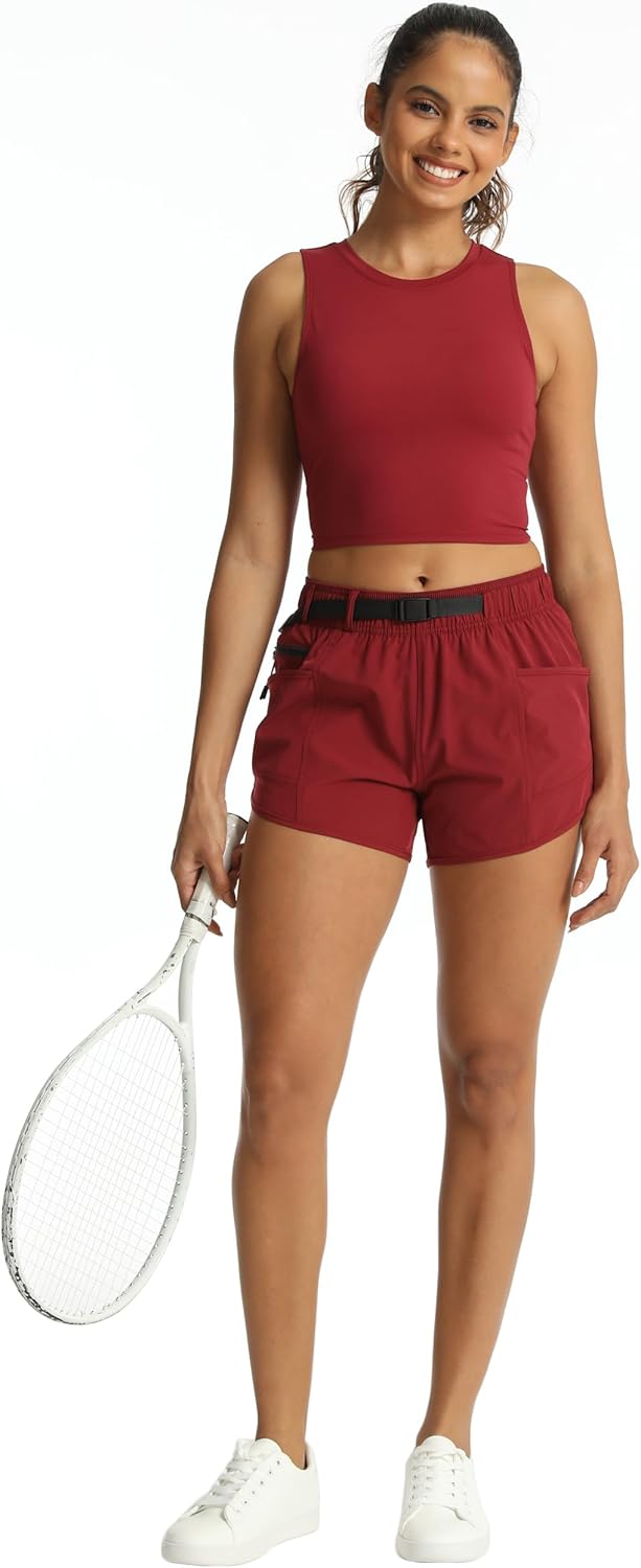 Women’s Hiking Shorts with Pockets Lightweight Stretch Workout Shorts for Outdoor Travel Camping