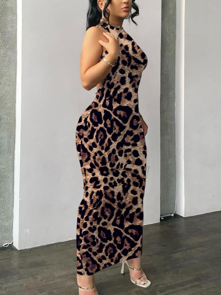 Image of Nimsruc Women Summer Sexy Bodycon Maxi Dress Casual Long Dresses