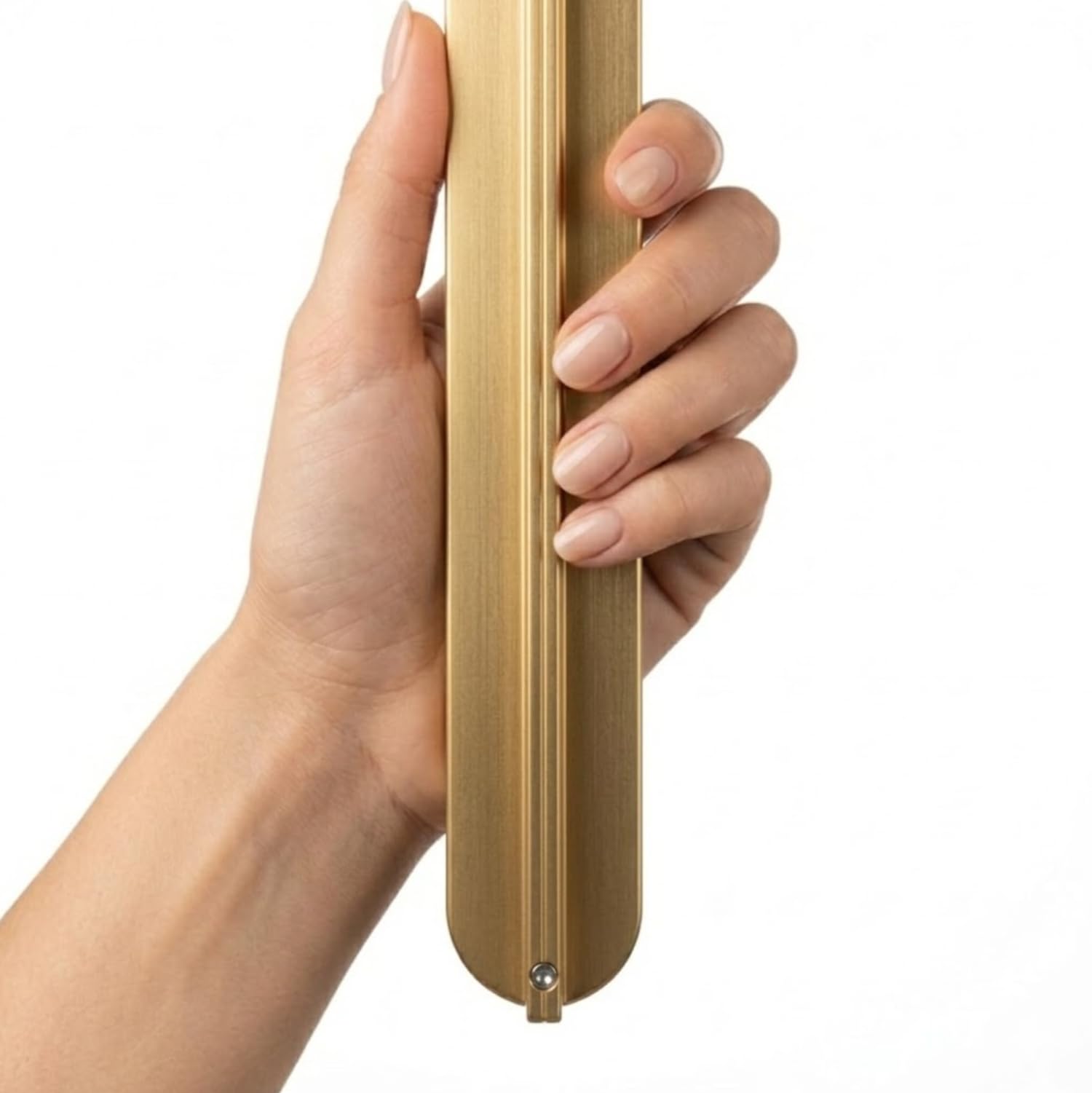 Aytuğ Geniş T Çizgili Oval Mat Altın Çekmece Kulp 480 mm Modern Şık Mobilya Dolap Kapak Kulpu
