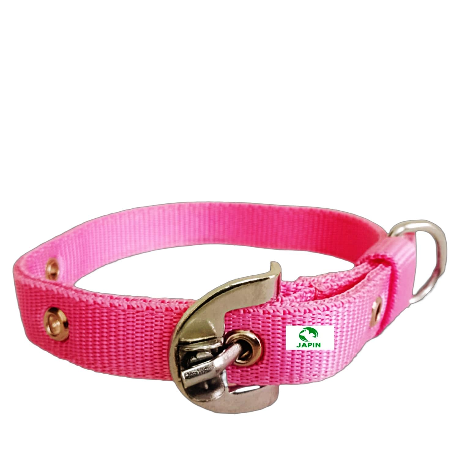 JAPIN Dog Belts for Small Dogs - 0.75 inch Collar- Dog Collar Adjustable Specially for Puppy and Small Breed Dogs and Cats- pata for Dogs Collar