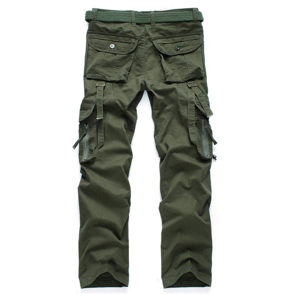 Uomo Estate Outdoor Pantaloni da lavoro Fitness Traspirante comodo Pantaloni in cotone Sport Pantaloni da arrampicata, Verde 1, 36