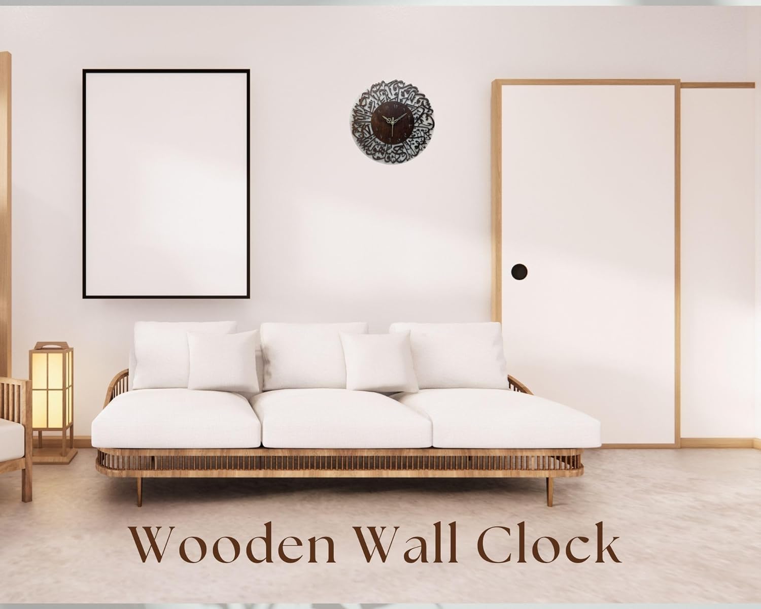 MASTANO Surah Al Ikhlas Wooden Islamic Wall Clock | Muslim Arabic Islamic Wall Clock Big Size for Home Decor |CL-43 4