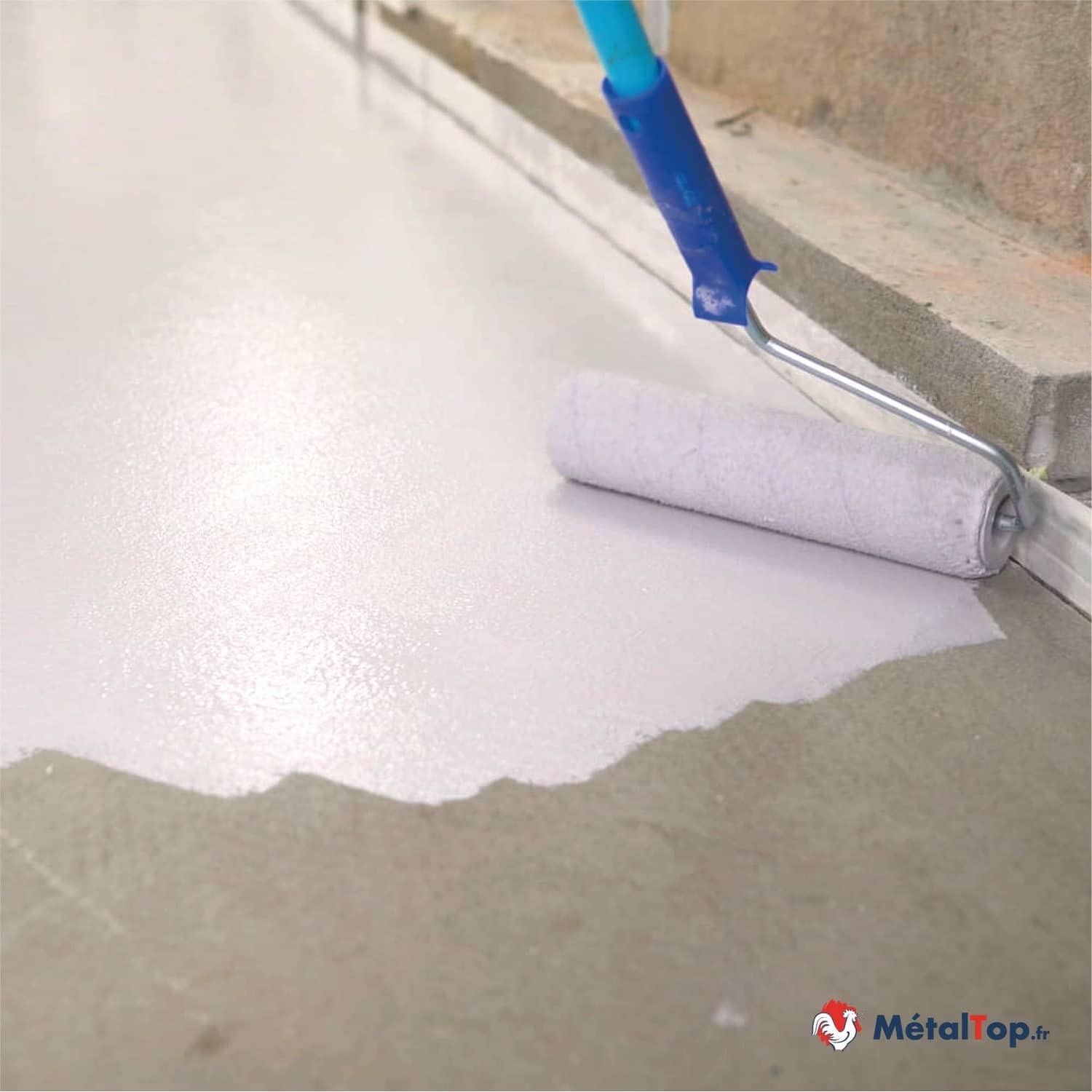 Metaltop - Peinture Sol Ciment - Gris clair - RAL 7035-1 L - Renforce et protège durablement les sols en béton et ciment