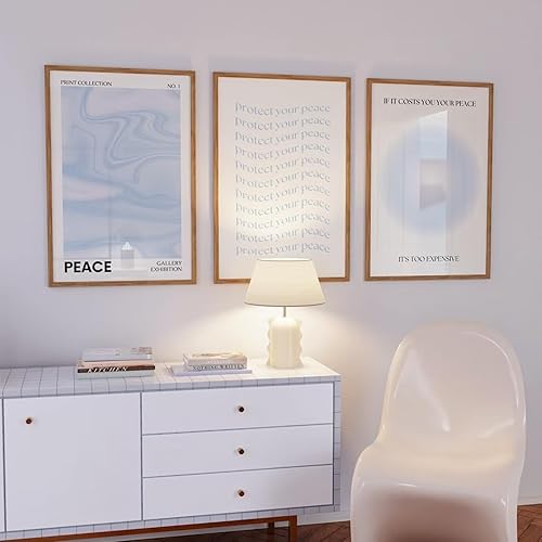 Miniatura 6 de Arte de pared de aura azul, arte retro estético, arte de pared, imágenes abstractas pastel, póster espiritual con degradado preppy, arte de moda,