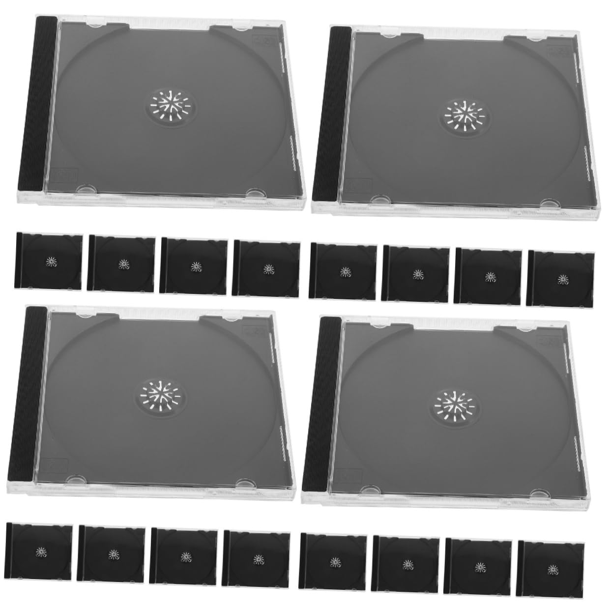 Garneck 4 Set Di Scatole Di Immagazzinaggio Portatili in Plastica Rigida Con Scomparti Numerati Custodie Compatte Per Gioielli Custodie Per Film E Musica Per Viaggi Organizzati 5 Pezzi*4