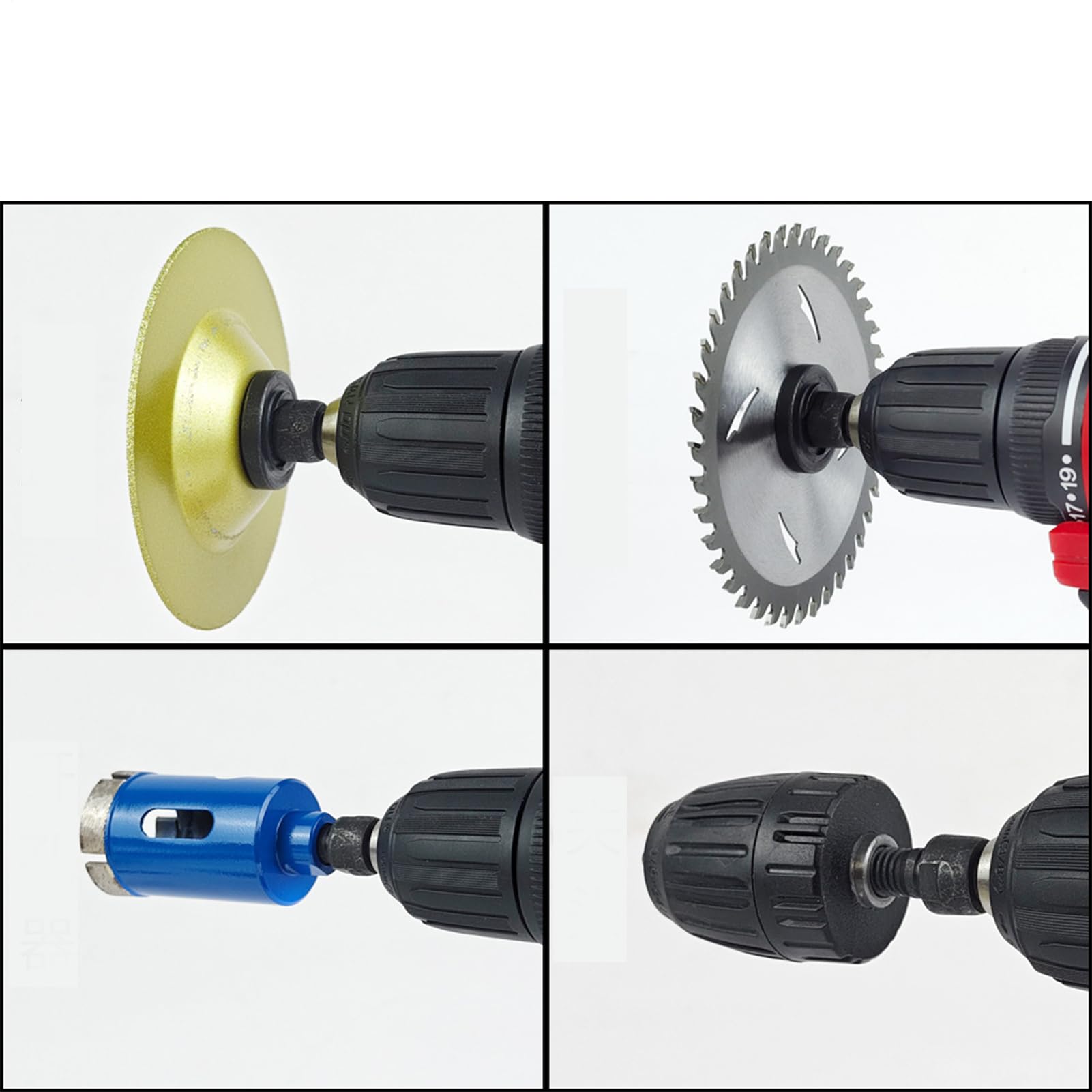 Set di Collegamento per Trapano Smerigliatrice Angolare,Adattatore Per Smerigliatrice Angolare Con Chiave - Accessorio Regolabile Per Dischi Abrasivi Su Metallo Legno Pietre