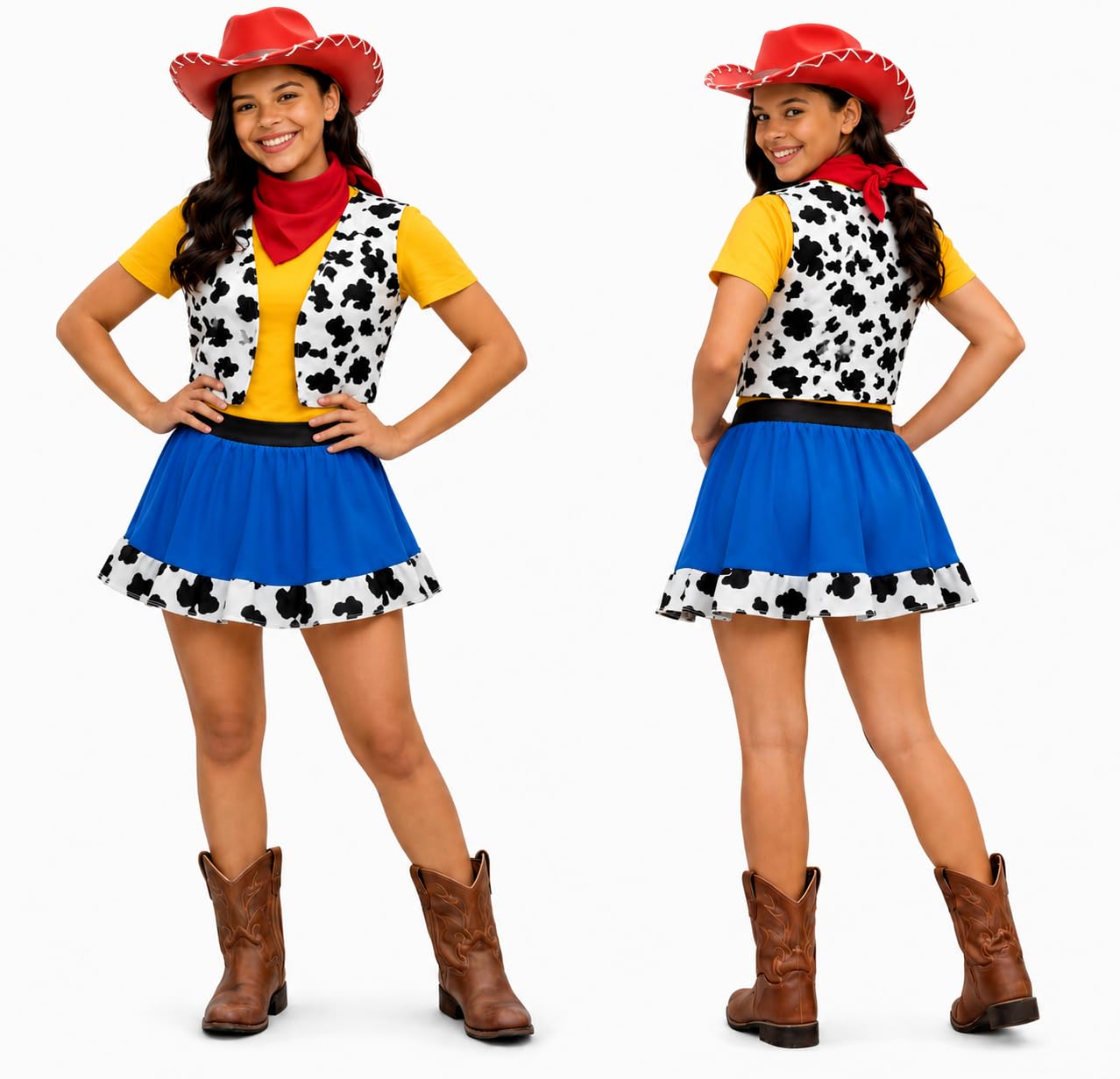 The Dragons Den Adults Jessy Cowgirl Western Wild West World Book Day Fancy Dress Costume [XS]