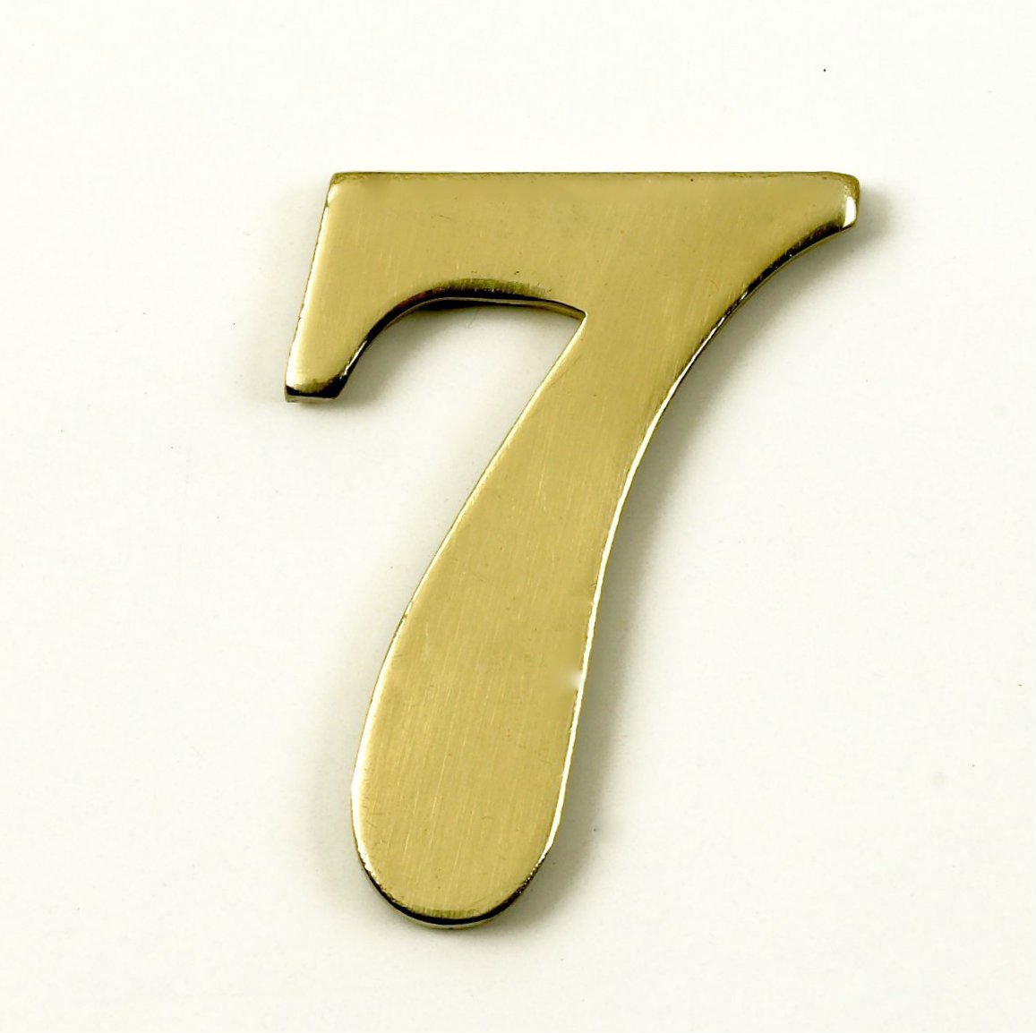 Black Country Metal Works 7 “Classic” 1.5"/38Mm Polished Brass Numbers With Fusion- Fix Adhesive (7)