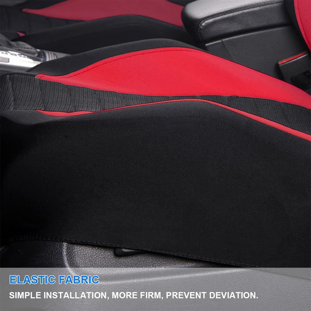 CGEAMDY Housses de SièGe Voiture, 2 Pcs Protections de SièGe Avant de Voiture, Siège Auto Respirant, Imperméable et Antidérapant, Compatible avec Les Voitures, Les SUV et Les Camions (Rouge)