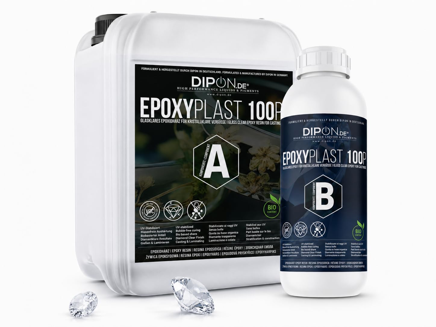 6,0 KG Epoxidharz 2K Epoxi Harz mit Härter Glasklar in Profi Qualität und geruchs- und emissionsarm. Epoxy Gießharz UV Stab. für Schmuck Holz Tisch Aquarium Terra Formenbau GFK Bodenbeschichtung