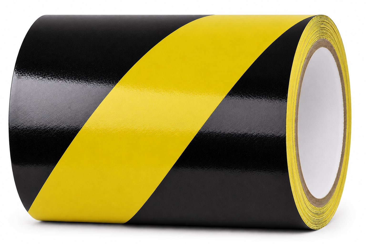 Photo 1 of GGR Supplies Black & Yellow Hazard Stripe Tape, 6 inches x 18 Yards, OSHA Compliant High Visibility PVC Vinyl Tape for Floors, Warehouses, Traffic Lanes, and Safety Marking