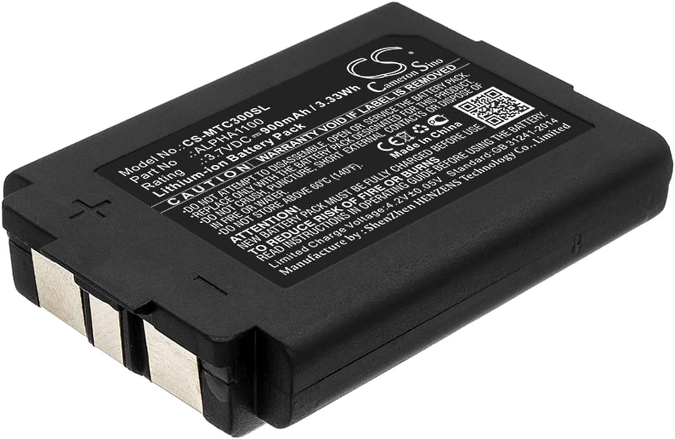 Cameron Sino Battery for 3M TAC300, TAC300-OTH, TAC500 PN:3M ALPHA1100 900mAh / 3.33Wh - Image 5
