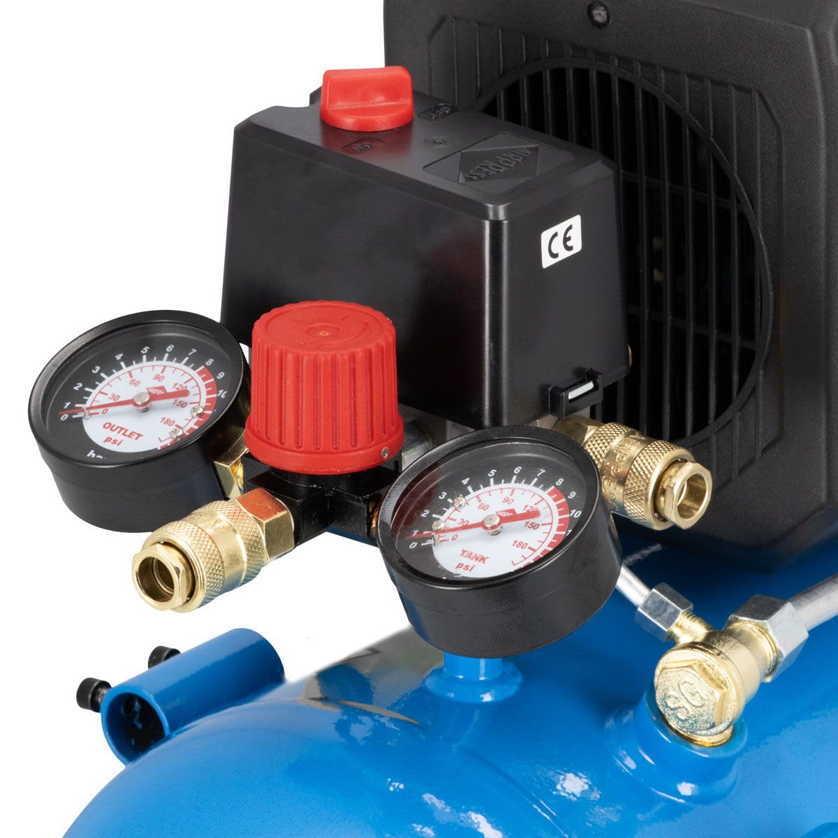 AIRPRESS - Compresor HL 260-25 8 bar 2 CV/1.5 kW 206 l/min 24 l - Compresor aire con ruedas - Compresor de aire 24 litros para usuarios doméstico, talleres y aficionados.
